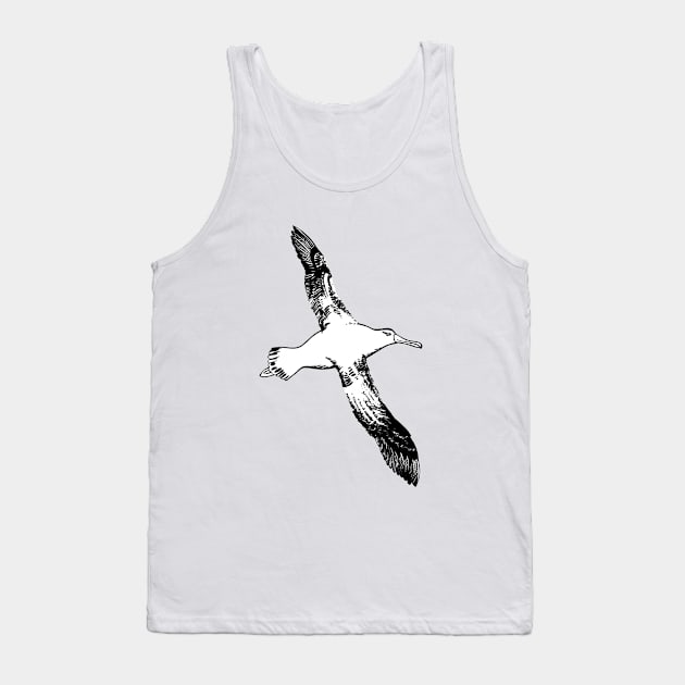 Lone Wandering Albatross Tank Top by topologydesign